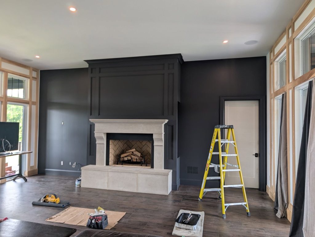 Interior wall painting in Johnson City living room